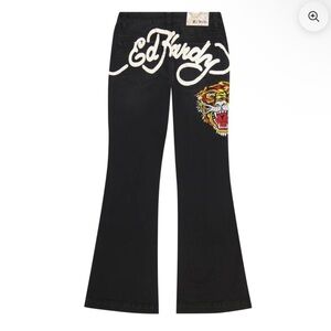 NWT Ed Hardy Tiger head slim flare Jean size 26